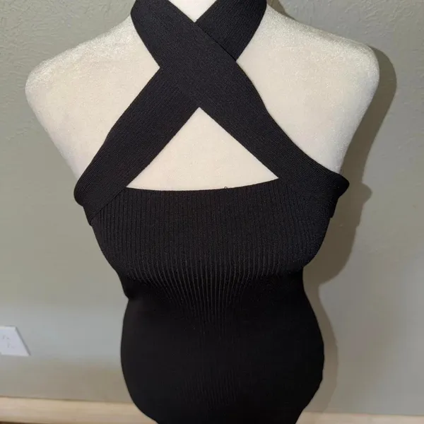 NBD Yvette Halter Dress Size Medium Black NWOT - Image 3