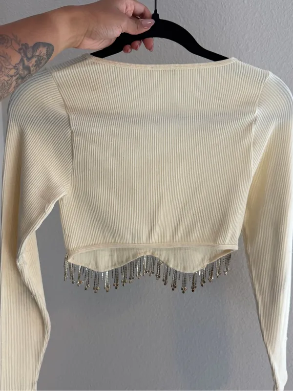 Zara Long sleeve cropped top - Image 2