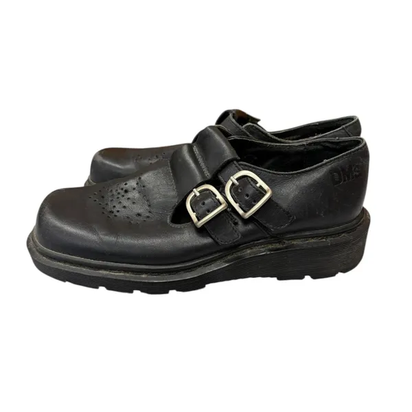 Vintage Dr. Martens Women's‎ Mary Janes Double Buckle Leather Shoes Rare Style 5 - Image 3