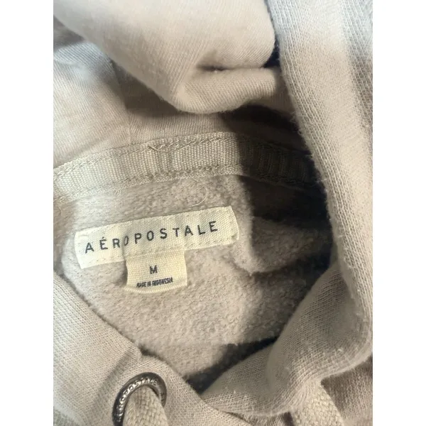 Aeropostale Butterfly Sweater Pullover Hooded Size m Beige - Image 5