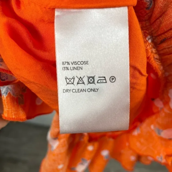 Free People‎ Like A Lady Printed Mini Dress In Orange size XS - Image 8