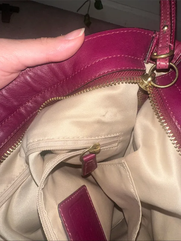 Coach Colette Hobo Bag Vibrant Pink Gold Hardware - Image 7