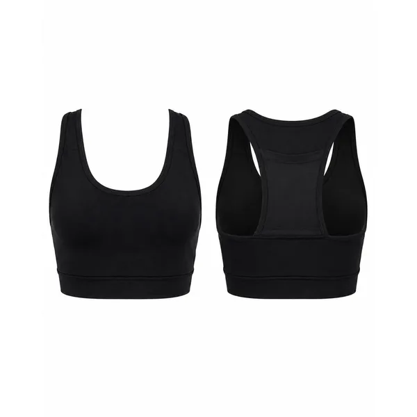 Reebok Sports Bra Women Small Black Racerback Mesh Pocket Athleisure Athletic - Image 3
