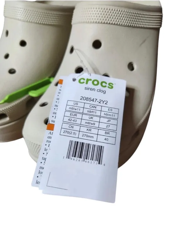 New Crocs Siren Platform Heeled Clogs Bone Ivory Brat Y2K cottagecore Grandma - Image 8
