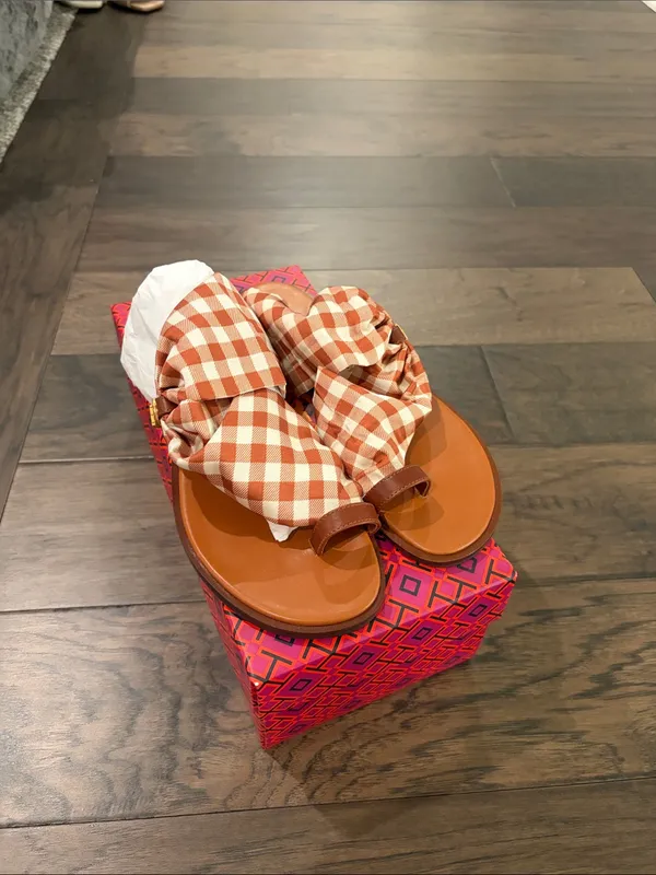 New in Box Tory Burch Selby Scarf Sandal Sz 8 - Image 6