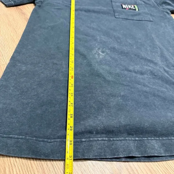 Nike Sportswear Womens Washed T-Shirt Dress XS Blue Mock Neck Pocket Just Do It - Image 8