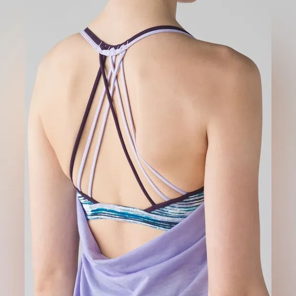 Lululemon Lighten Up Tank Lilac Blurry Belle Multi Deep Zinfandel Size 6 - Image 2