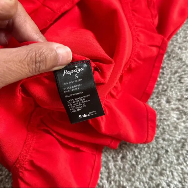 Papaya Red Women's Romper - Image 8