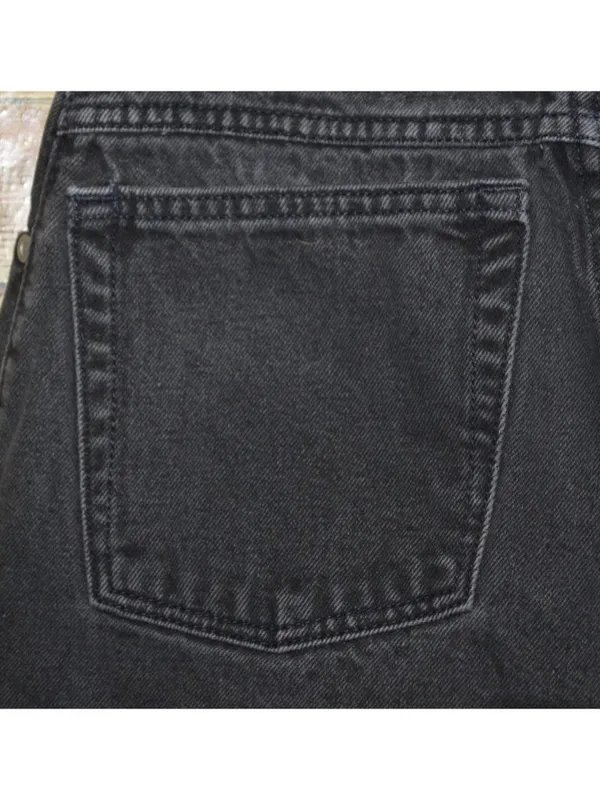 Vintage Rockies Slim Ladies Black Denim Straight Leg Jeans Size 28/7 Long Retro - Image 6