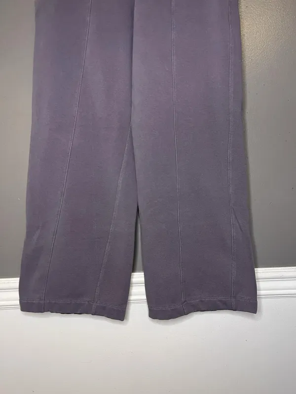 Athleta Pants Womens Medium Purple Retroplush Straight Leg Fleece Lounge Fit - Image 3