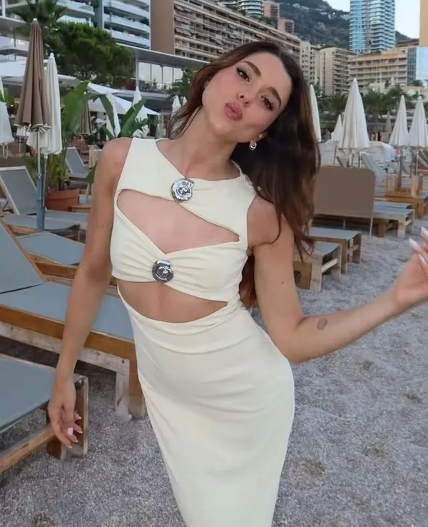 Zara maxi dress conch cutout fitted bodycon party cocktail evening - Image 6