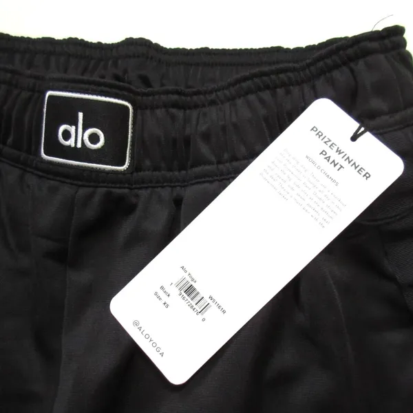 NWT Alo Prizewinner Pant in Black Split Ankle Track Pants XS - Image 3