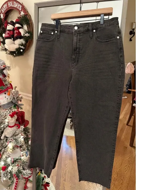 Women's Madewell Jeans, 32, Dark Gray The Perfect Vintage Straight Jean in Cosne - Image 2
