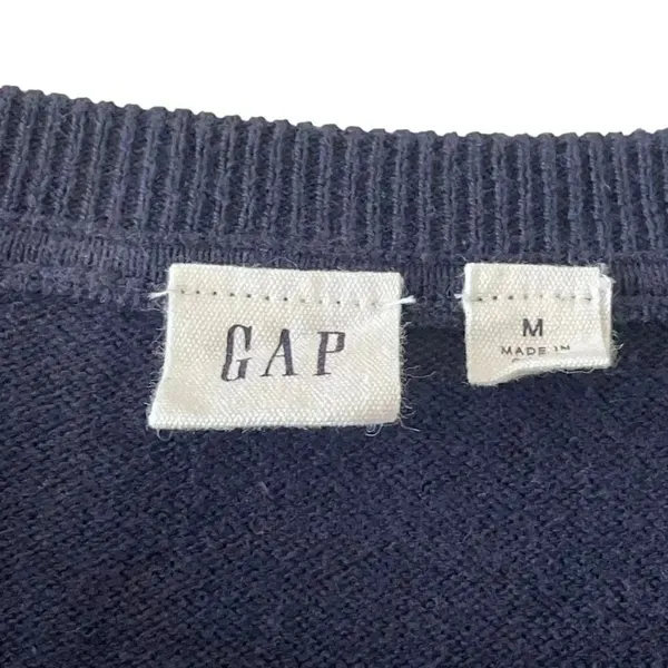 Gap Navy Blue With Pink Lettering Graphic Sweater Long Sleeves Cotton Casual Wom - Image 3
