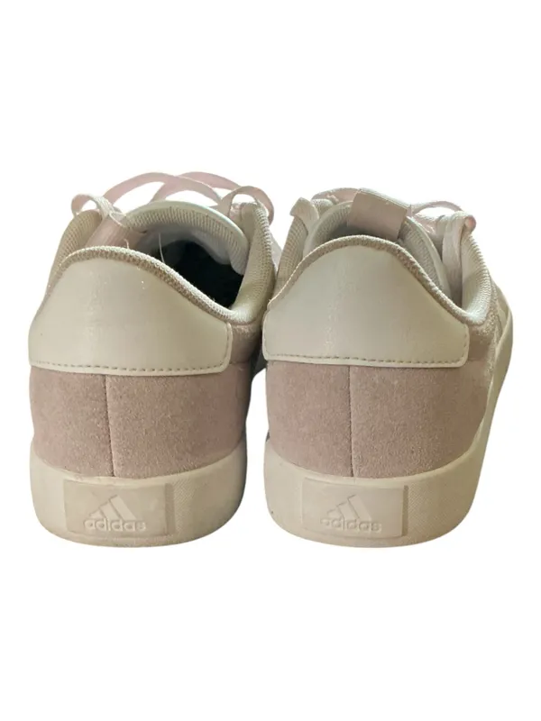 adidas VL Court 3.0 "Almost Pink White" Suede Sneakers - Women's Size 7 - Image 4