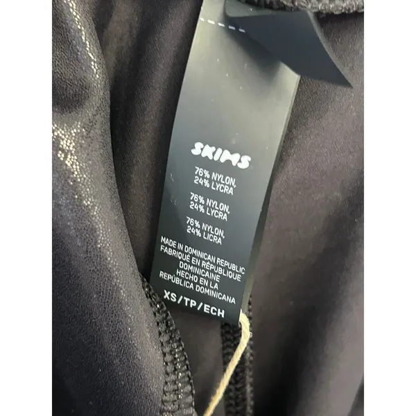 NWT black SKIMS Liquid Shine Swim Sarong Skirt XS onyx - Image 8