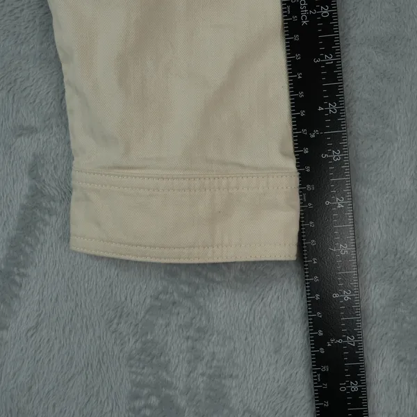 Lauren Ralph Lauren Jacket Womens XL Beige Herringbone Military Utility‎ Cotton - Image 6