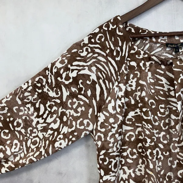 Jackie O Loungewear‎ Maxi Dress Womens Small Resort Coastal Animal Print Stretch - Image 5