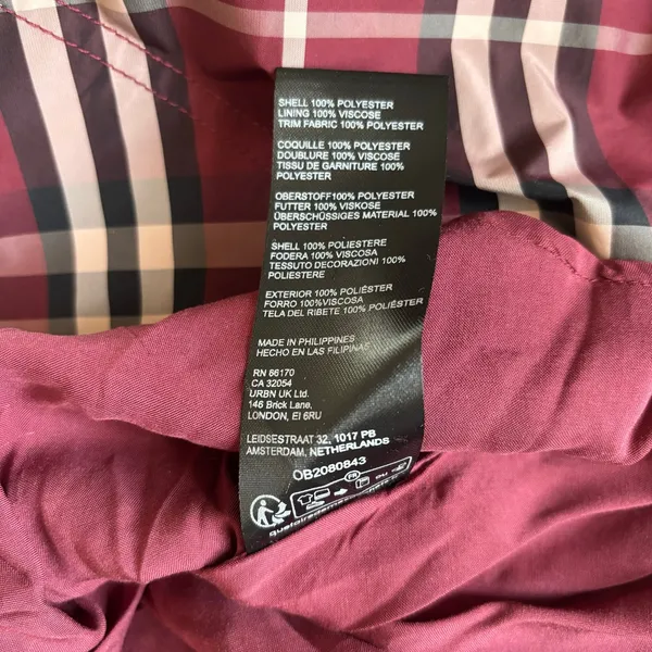 Anthropologie Maeve Burgundy Tartan Plaid Puff Sleeve Mini Dress Women’s Small - Image 9