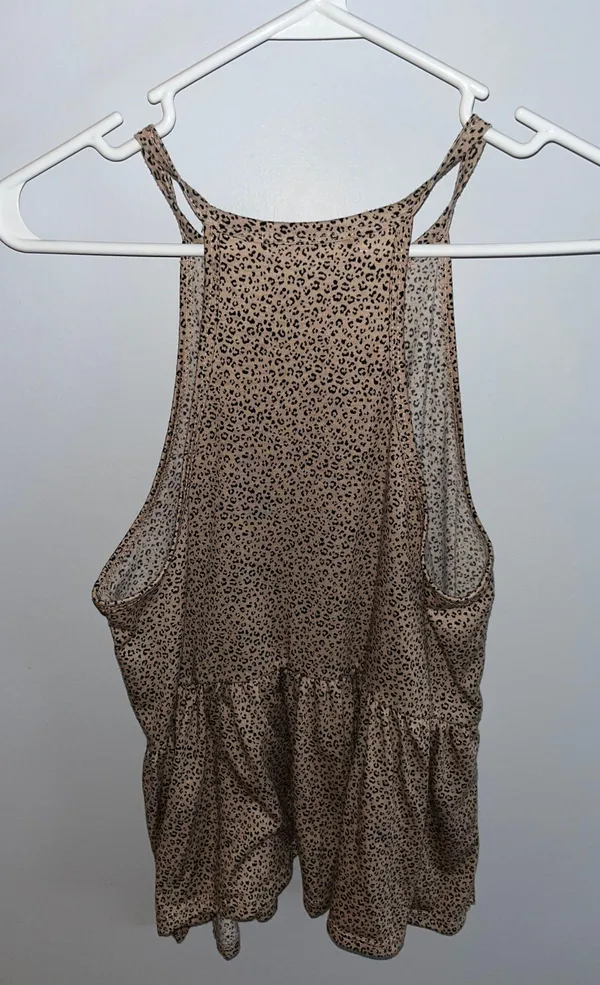 Flowy Cheetah Halter Top Multi - Image 2