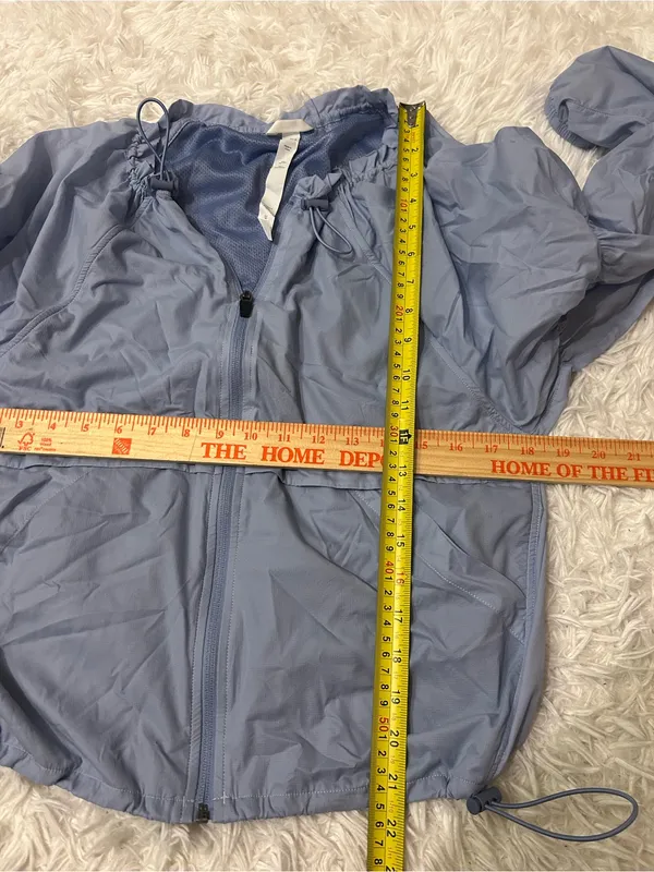 Stori woman’s light blue athletic full zip jacket windbreaker woman’s size 2 - Image 6