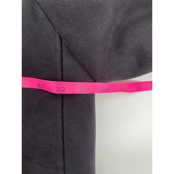 J Percy Vtg Black‎ Faux Suede Fur Lining Trim Coat Size Women XL - Image 11