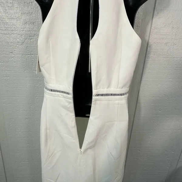 Bardot White High Keyhole Neck Sleeveless Dress Size Small NWOT - Image 11