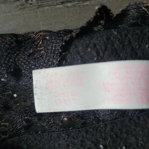 Victorias Secret Pink black demibra bra size Large (A-C) - Image 3