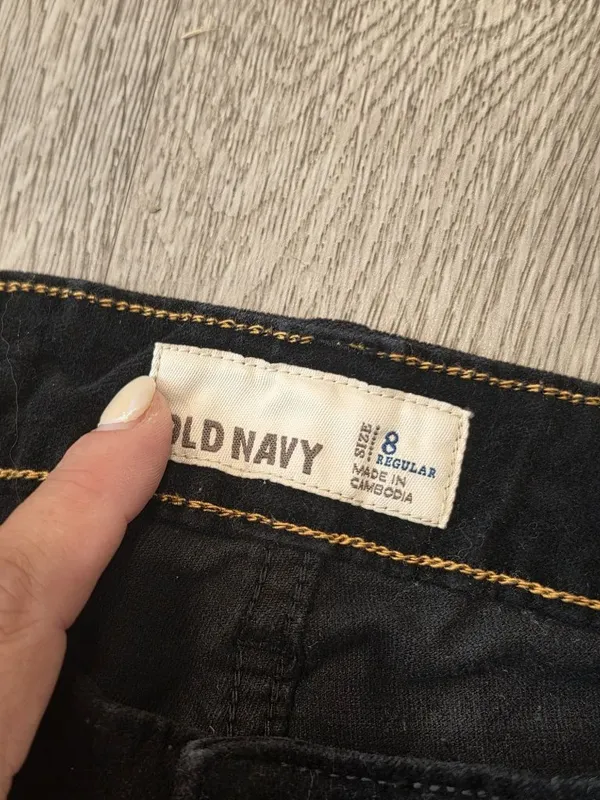 Old Navy Womens Black Corduroy Skinny Pants Size 8 Regular fuzzy soft - Image 5