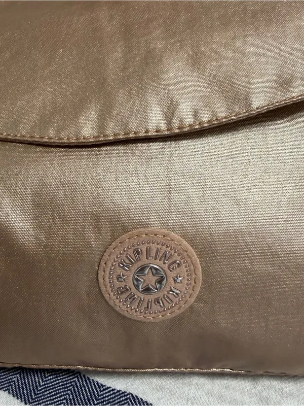 Kipling Dannie Metallic Small Backpack Gold Charm Metallic Convertible Bag - Image 2