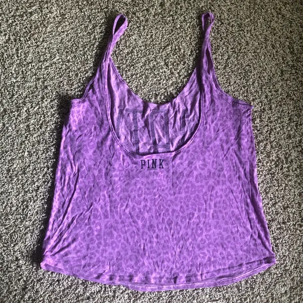 Pink Victoria secret Sequin party Top Sz L - Image 2