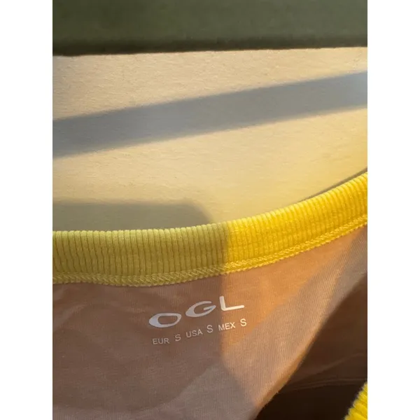 NWT OGL Move Butter Yellow Built-in Bra Square Neck Tank Top Women Size Small - Image 3