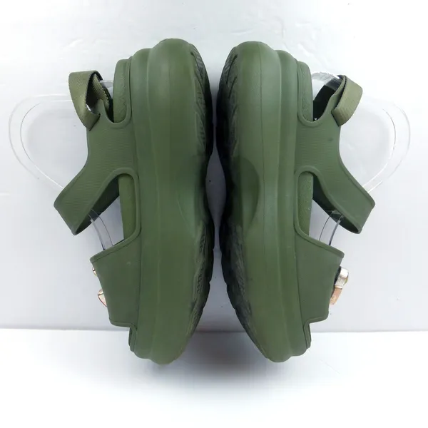 Crocs Soho Y Strap Sandals Womens 8 Army Green Platform Chunky Gem Charms Y2K - Image 10