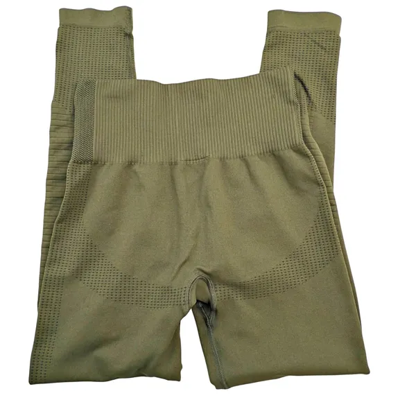 Best Power Seamless Olive Green Leggings Khaki Athlete Sports - Image 5