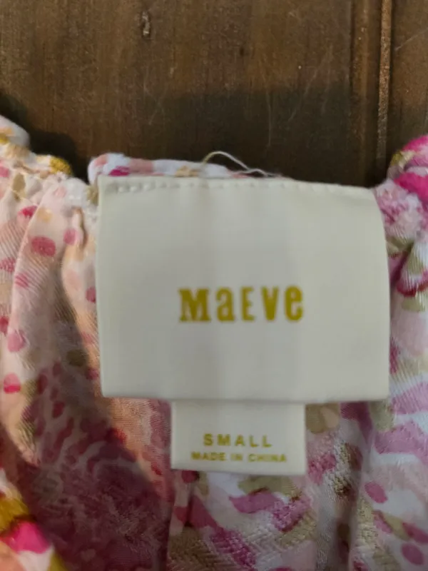 O Maeve Pink Floral Ruffle-Trim Camisole Small - Image 4