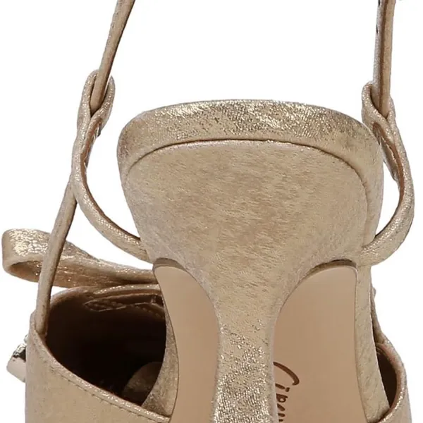 Circus by Sam Edelman NY Monica Gold Metallic Slingback Heels Bow Detail Women’s Size 9 - Image 9