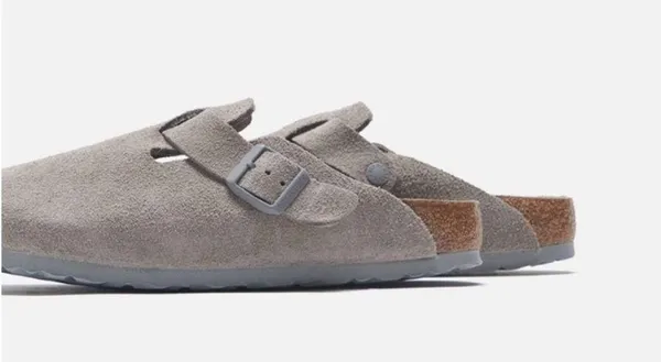 Birkenstock Boston Soft Stone Coin Suede - Image 3