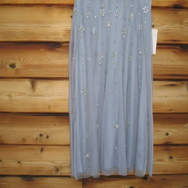 MAC DUGGAL 9222 Blue High Neck Sleeveless Embellished A Line Cocktail Dress - Image 10
