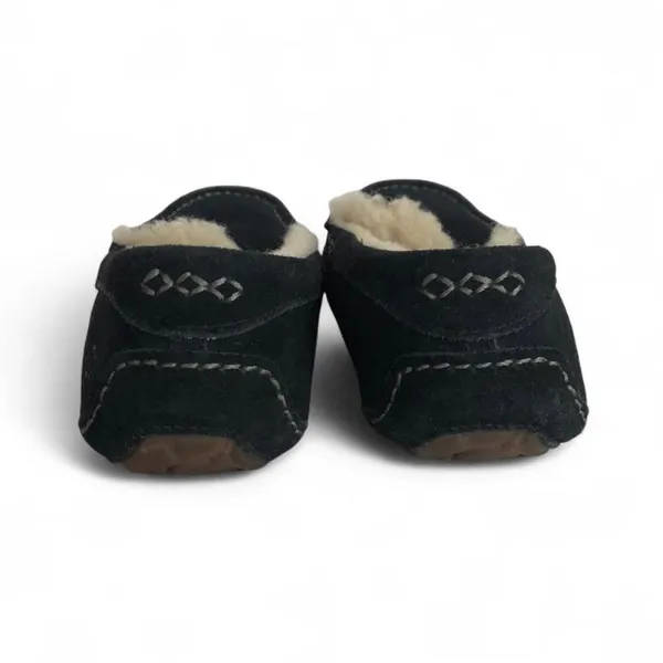 UGG Ansley Black Suede Sheepskin Warm Moccasins Slippers Shoes Size US 8 Women - Image 5