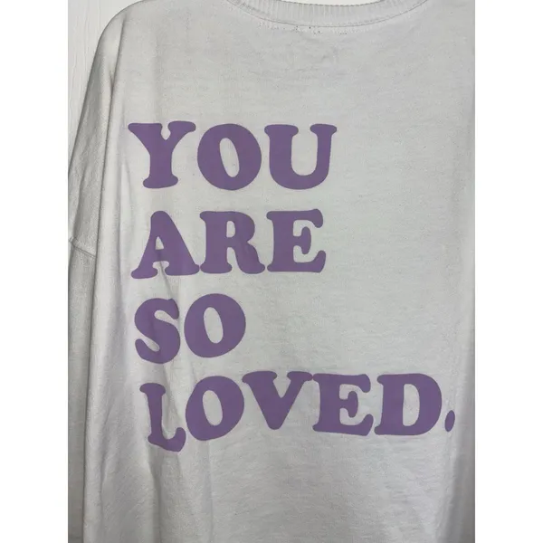 Smiley Face Oversized Sweatshirts Purple Made in USA L/XL Garment Dyed - Image 6