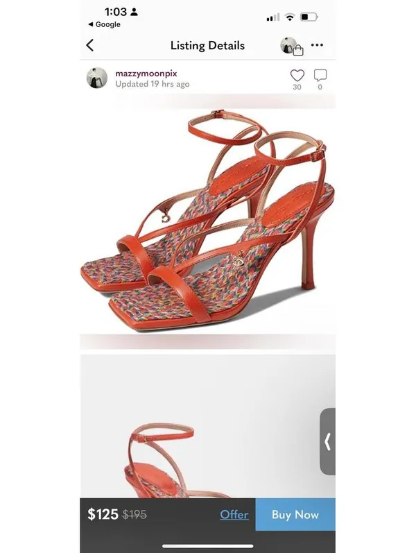 COACH Kaia Leather Sandal size 8.5 - Image 7