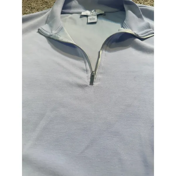 Magaschoni Women‎ XL Periwinkle Blue Modal Blend Quarter Zip Pullover Sweatshirt - Image 2
