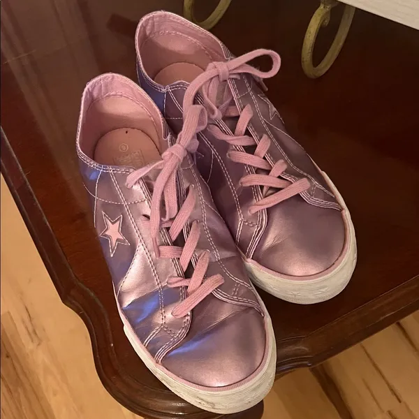 Converse One Star Metallic Pink Low Top Sneakers Women’s 6 - Image 3
