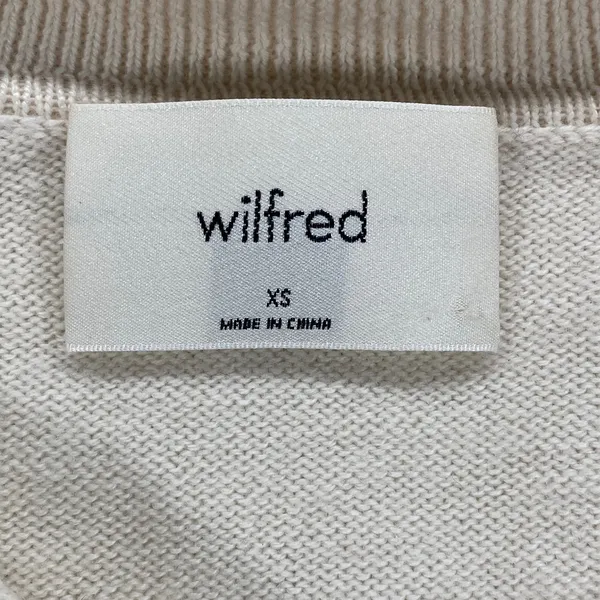 Wilfred Merino Wool Blend Sweater Collared Knit Top Pullover XS - flaw‎ - Image 4