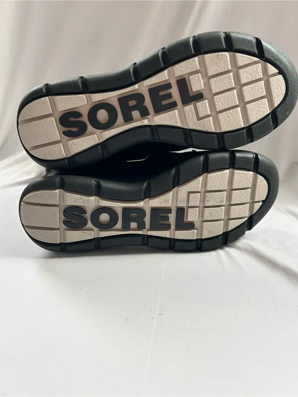 Sorel Black Suede Fur-Trim Lace-Up Winter Boots size 5 - Image 4