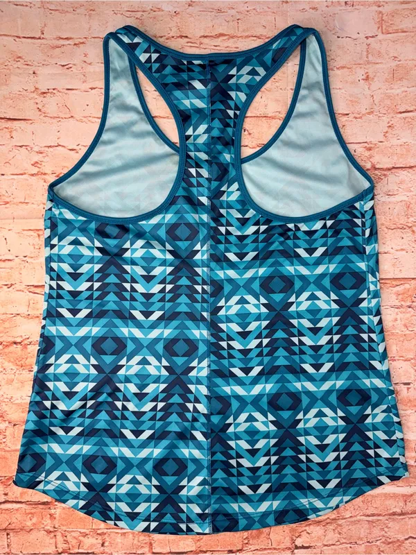 Old Navy | Blue Geometric Racerback Tank Top - Image 5
