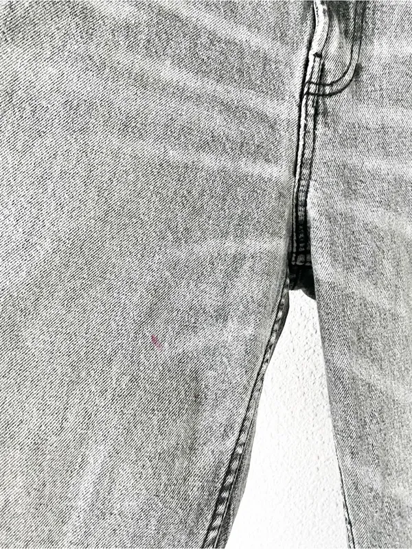 Zara Gray Wash Y2K Vintage Inspired High Rise Straight Leg Jeans - Image 5