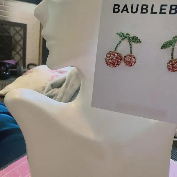 Baublebar diamonds paved cherry 🍒 earrings - Image 3