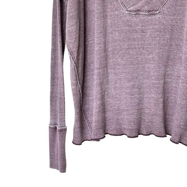 We The Free People Ocean View S Purple Oversized Boho Sweater - Image 6