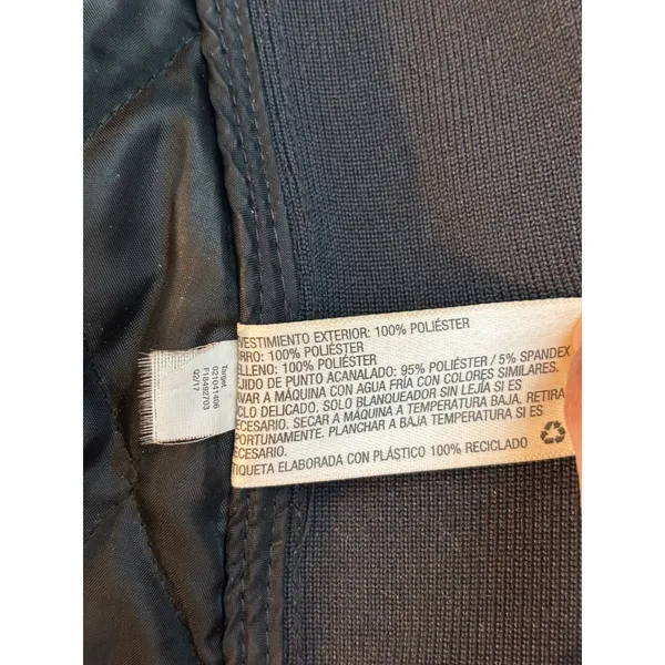 Ava & Viv Black Quilted Biker Jacket Full Zip Snap Pockets 1X F18492703 - Image 7